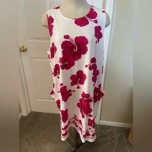 I.G. Sport lightweight swim coverup, size XL, color: pink/white